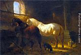 Horses in a Stable